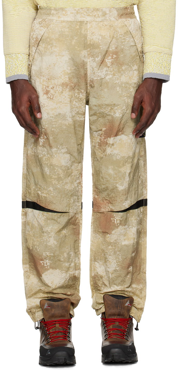 Byxor Stone Island Printed Trousers Beige | 8015662E1
