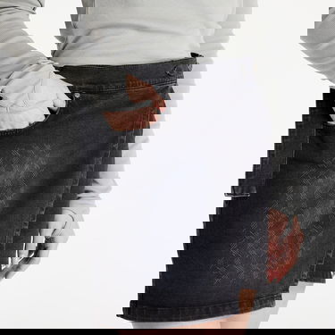 Kjol DAILY PAPER Daily Paper Mongram Wrap Denim Skirt Svart | 2423014, 1