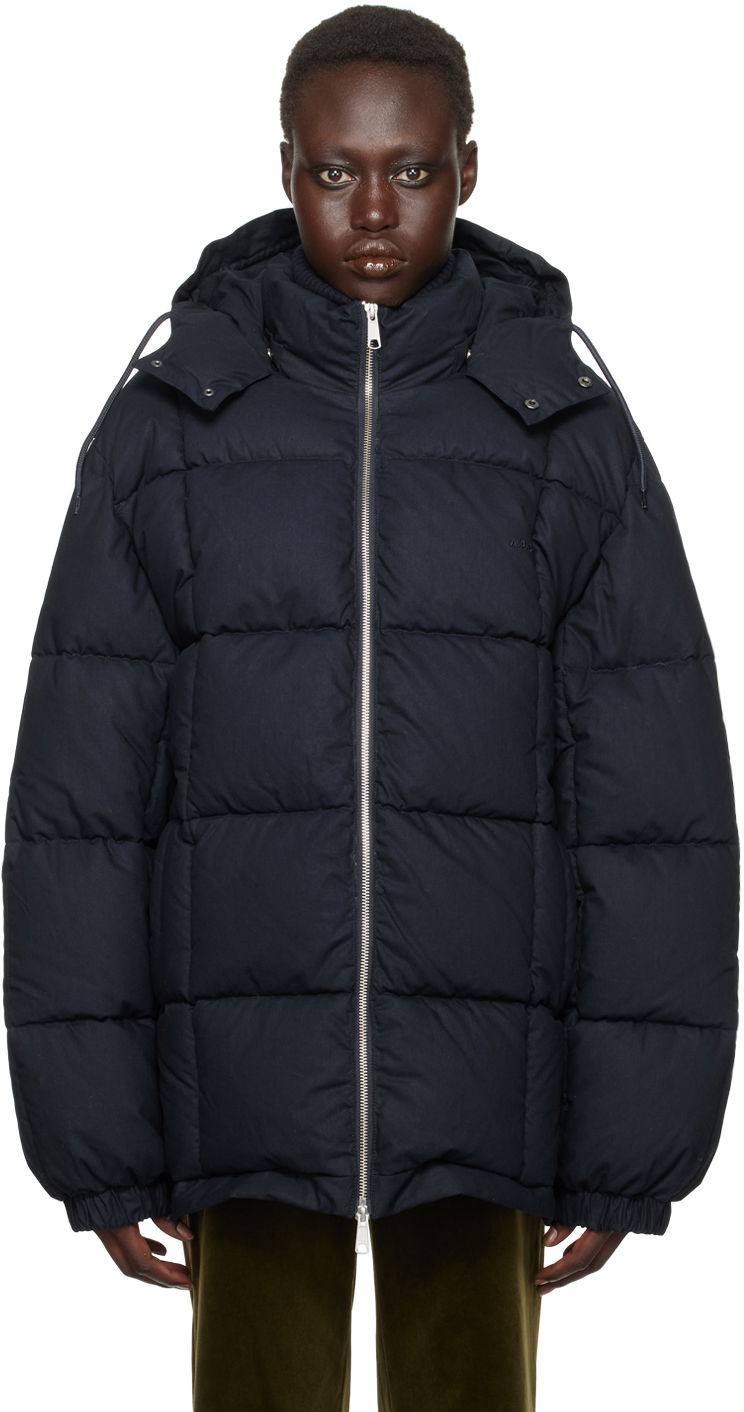 Pufferjacka A.P.C. Kyle Puffer Jacket Mörkblå | COHDD-M30199