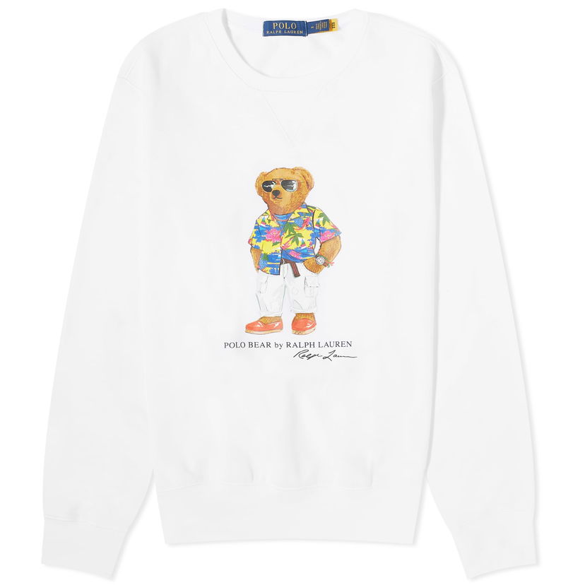 Sweatshirt Polo by Ralph Lauren Beach Club Bear Crew Sweat Vit | 710853308032