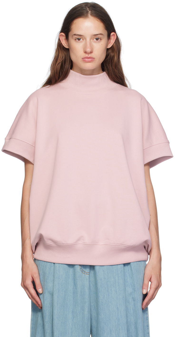 T-shirt Dries Van Noten Pink Rib Sweatshirt Beige | 242-011150-9610, 0