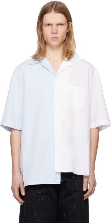 Skjorta LANVIN Lanvin Bicolor Asymmetric Shirt Blå | RM-SI0014-6043-P25, 0