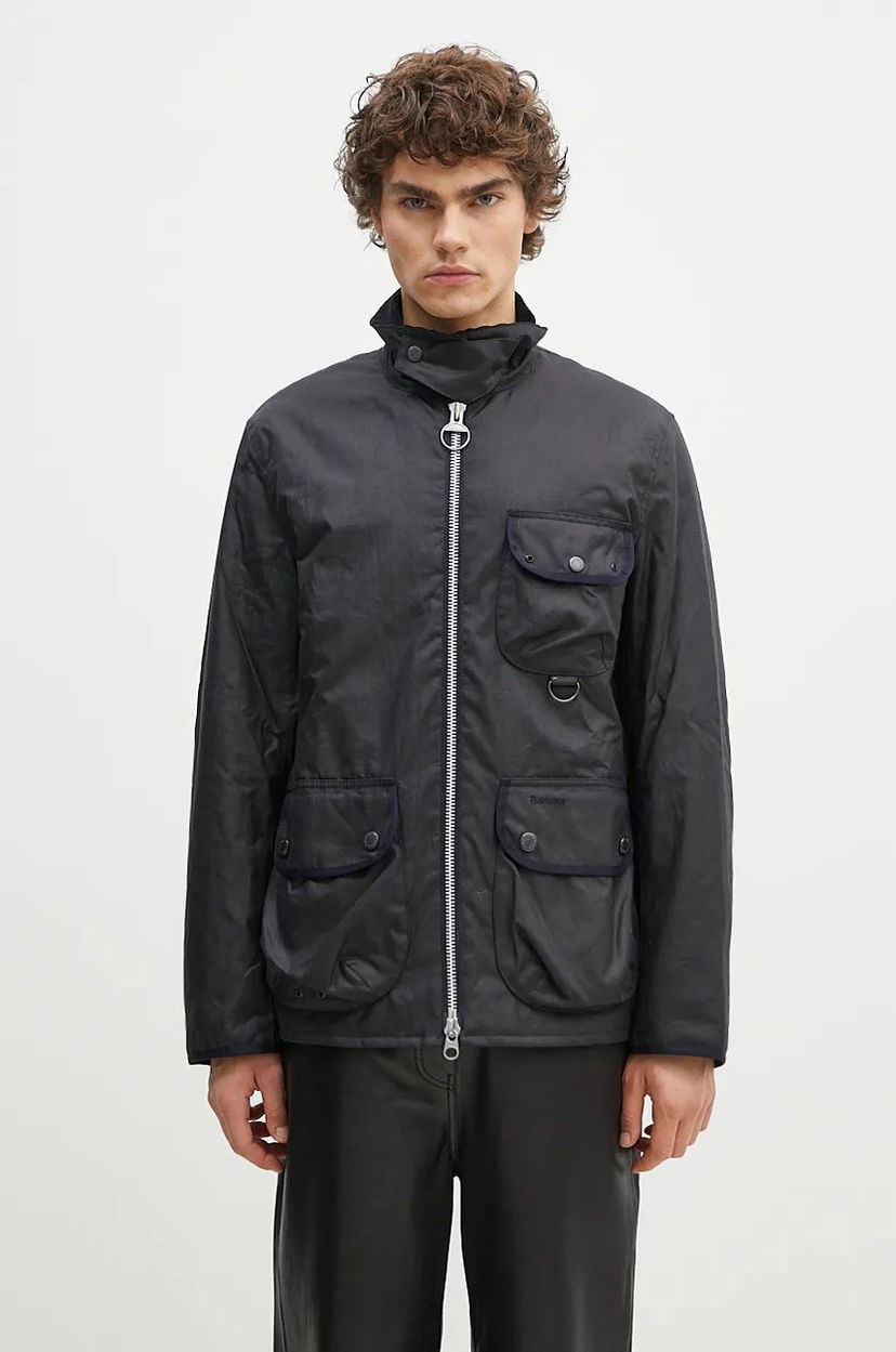 Jacka Barbour Wax Jacket Angler Svart | MWX2348