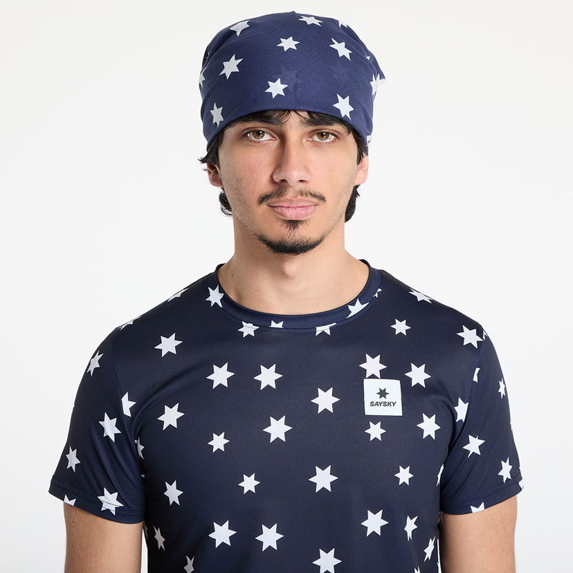 T-shirt Saysky SAYSKY Stars Print Running Bandana Mörkblå | NUASC01C1028