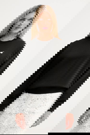 Sweatshirt KENZO Kenzo Crew Neck Sweatshirt Svart | FF62SW2564MF, 0