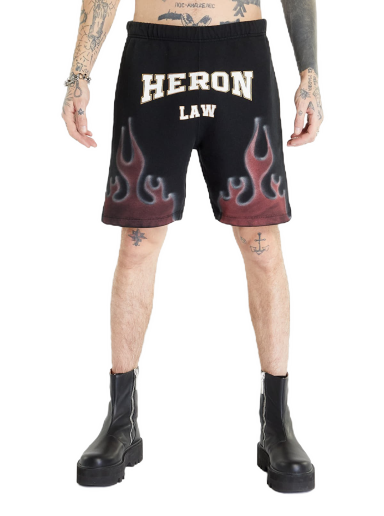Shorts HERON PRESTON Heron Law Flames Sweatshorts Svart | HMCI011S23JER0041025