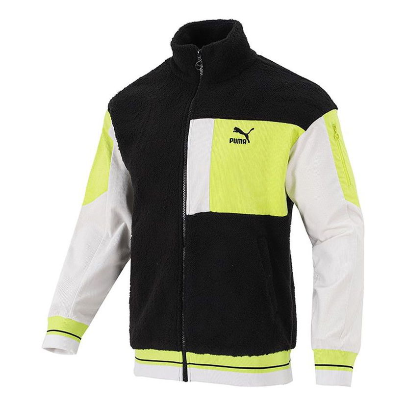 Sweater Puma Puma Retro Sherpa Colorblock Jacket Svart | 534678-01