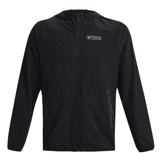 Vindjacka Under Armour Project Rock Men's Unstoppable  Woven Training Jacket Svart | 1377425-001