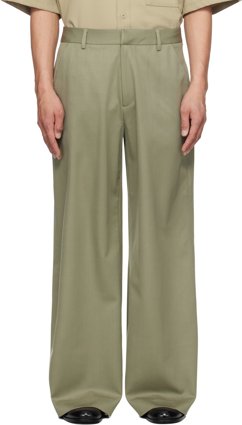 Byxor Entire Studios Entire Studios Wide-Leg Trousers Grön | ESU-S25-3003-KG