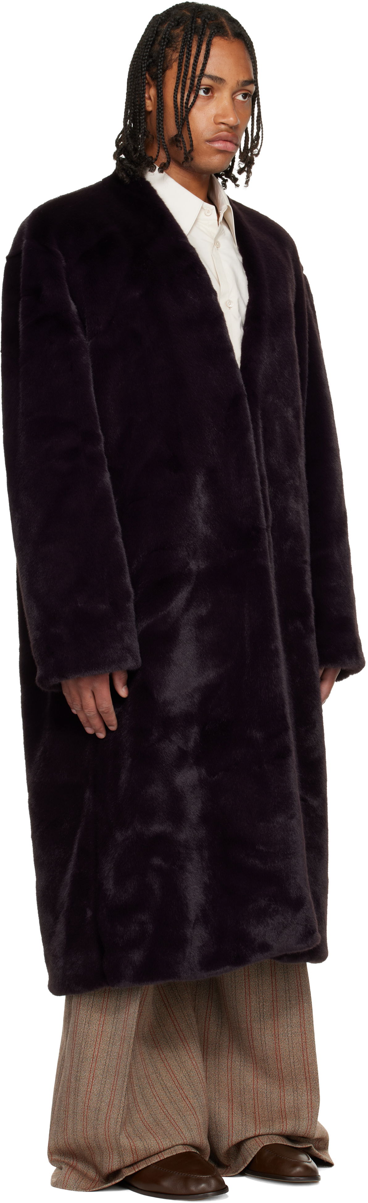 Rockar Casablanca Shawl Faux-Fur Coat Svart | M-AW25-OT-218-01, 1