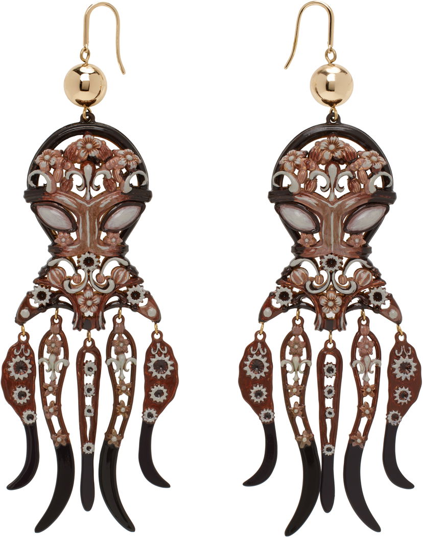 Örhängen Tory Burch Tory Burch Octopus Drop Earrings Brun | 170804-760
