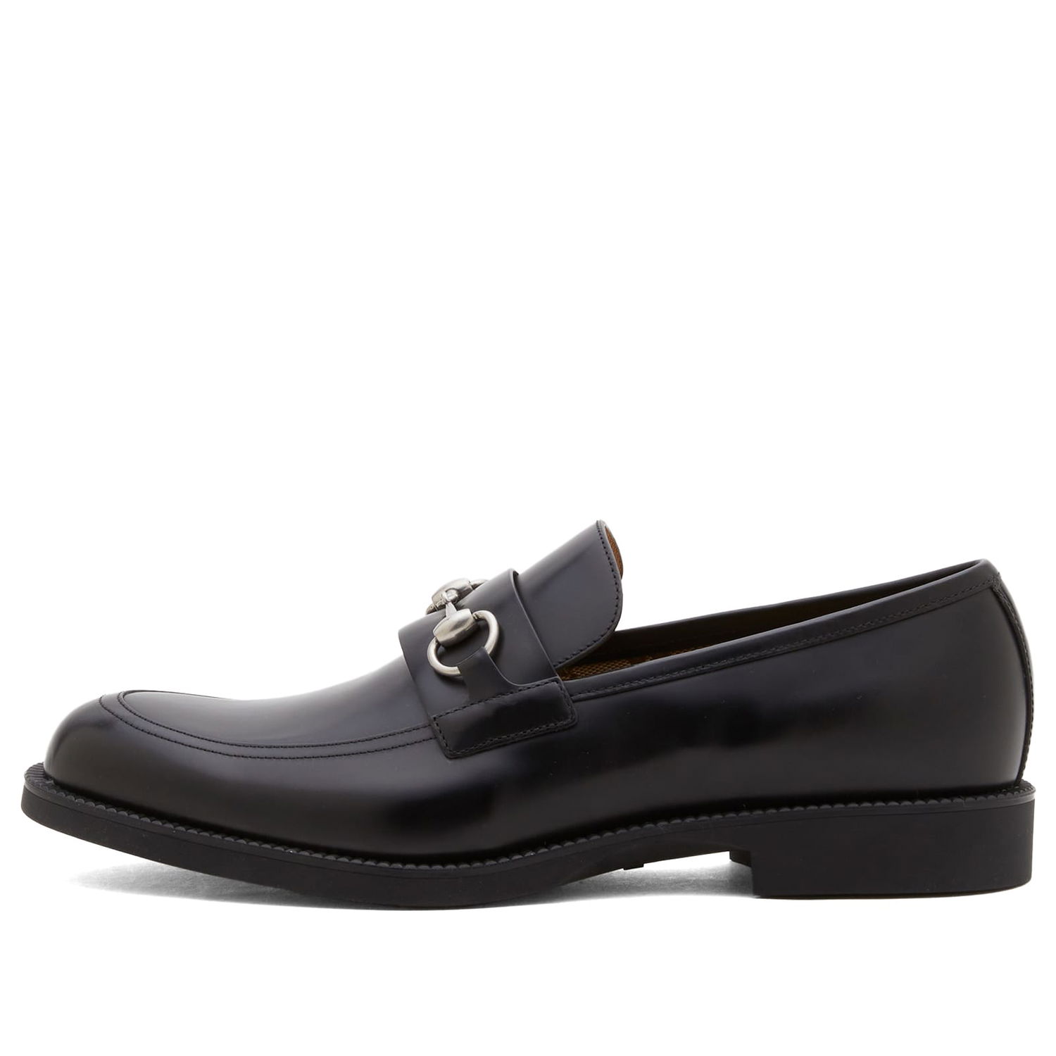 Sneakers och skor Gucci Tempe Horsebit Leather Loafer with Rubber Sole, Size EU 39 Svart | 812152-AAD7W-1000, 0