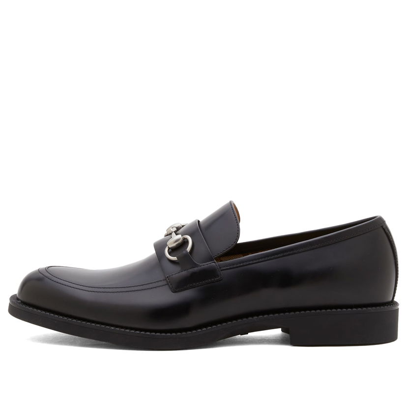 Sneakers och skor Gucci Tempe Horsebit Leather Loafer with Rubber Sole, Size EU 39 Svart | 812152-AAD7W-1000