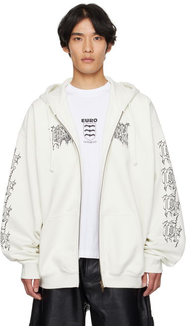 Sweatshirt VETEMENTS Vetements Cradle of Filth Logo Oversized Zip-Up Hoodie Vit | UCF76ZU100I, 0
