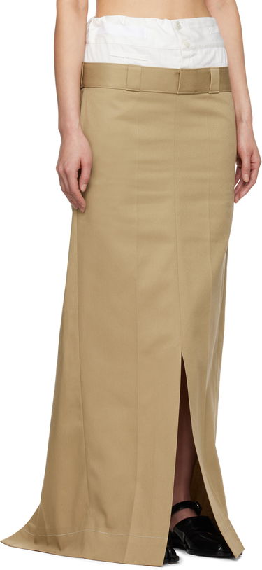 Kjol Maison Margiela Maison Margiela Cotton Twill Maxi Skirt Beige | S51MI0002 S54042, 1