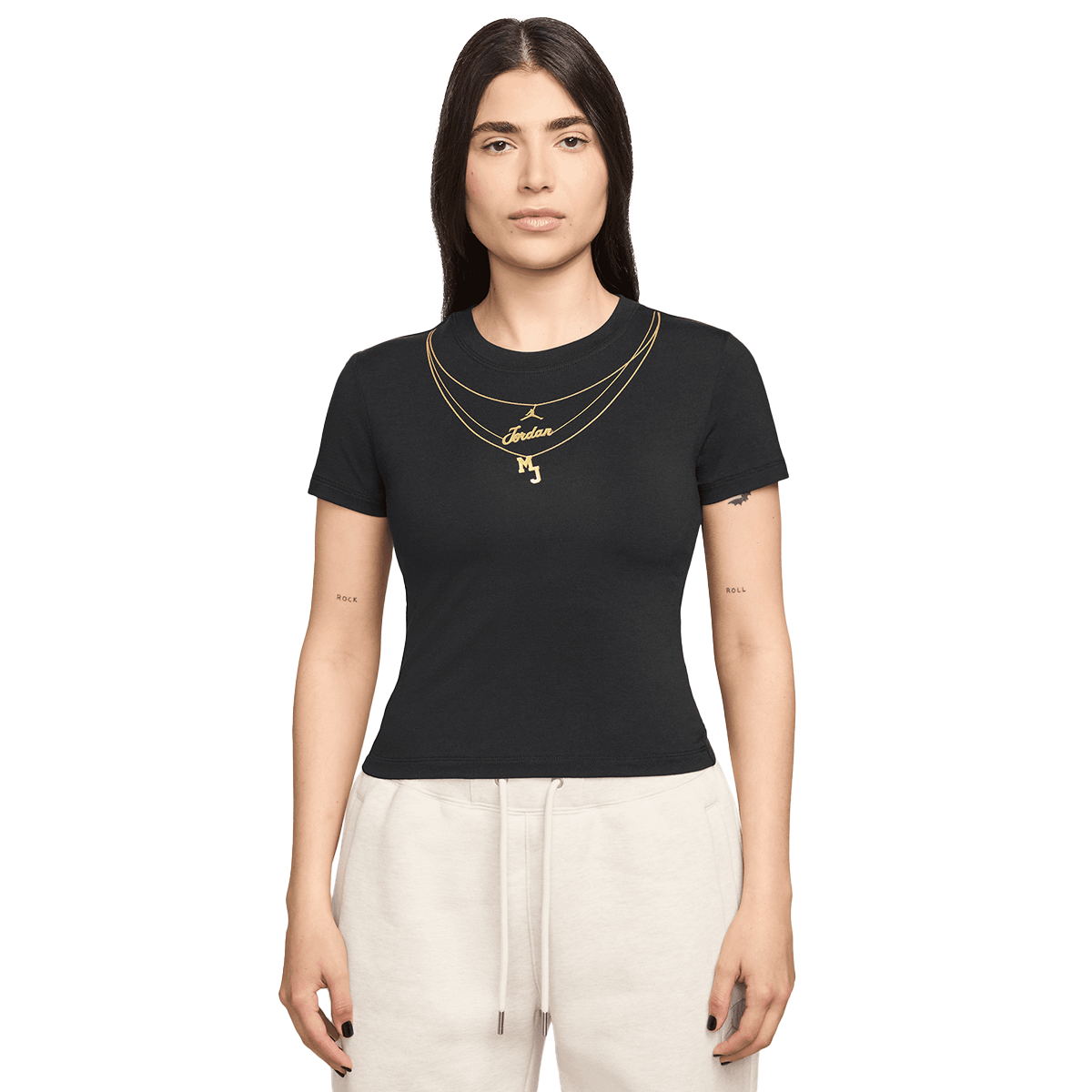 T-shirt Nike Jordan Fitted Short-Sleeve Graphic Chain T-Shirt Svart | HV0466-010, 0