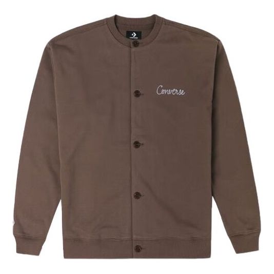 Sweater Converse Elevated Cardigan Pullover Brun | 10024582-A03