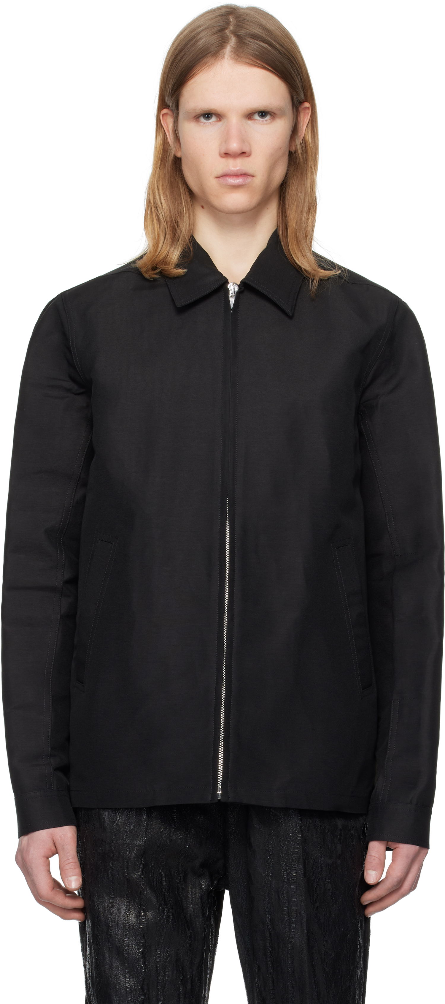 Jacka Rick Owens Rick Owens Hollywood Heavy Brad Jacket Svart | RU01E5764 FH, 0