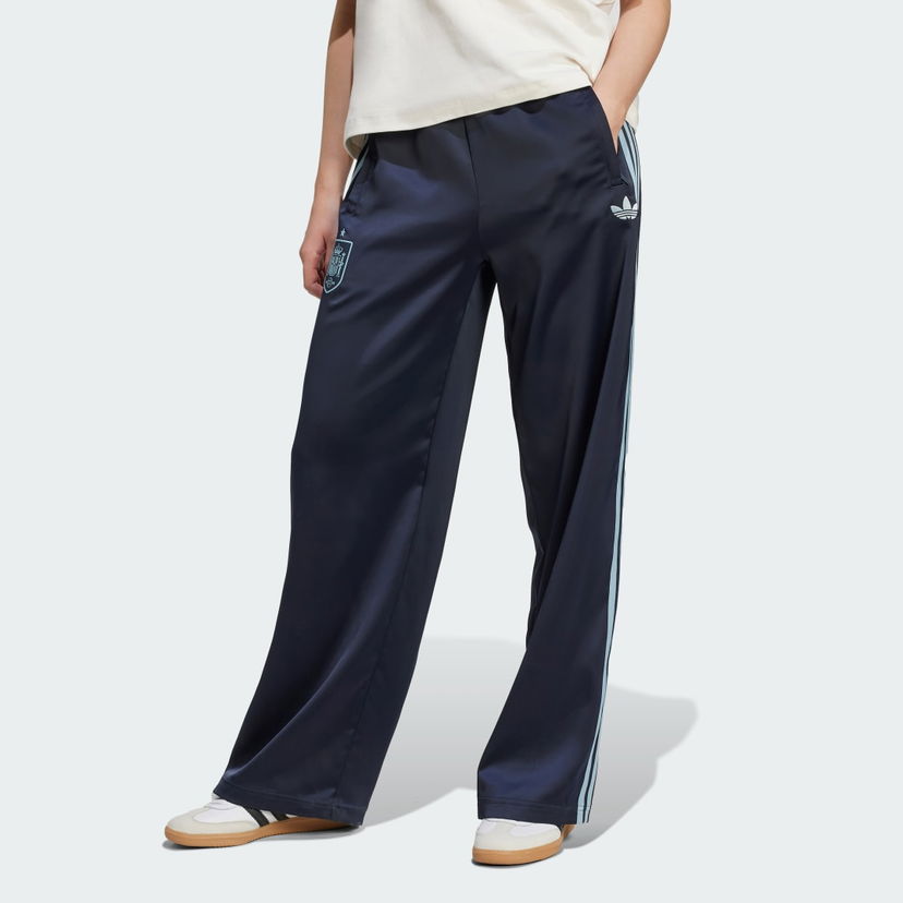 Byxor adidas Performance Spain Satin Track Pants Mörkblå | JJ2741
