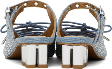 Sneakers och skor GANNI GANNI Denim Lace-Up Mules Blå | S2926, 1