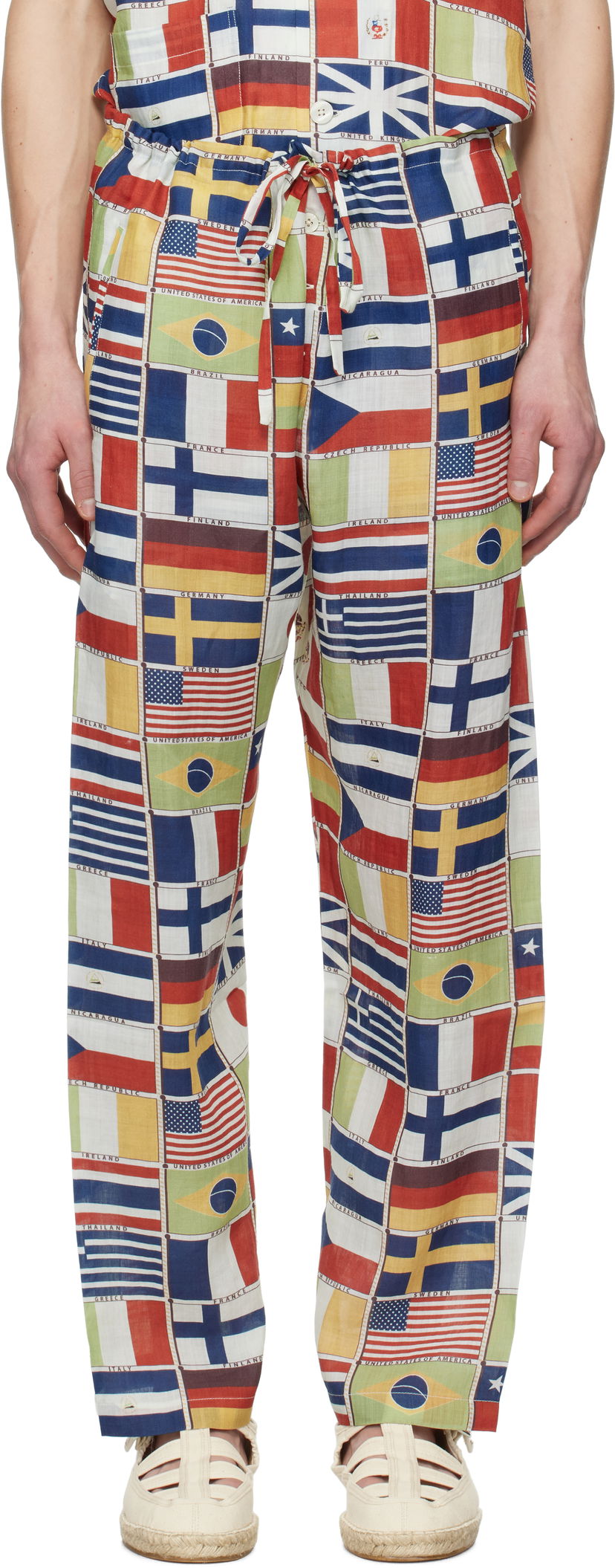 Jumpsuit Bode Bode International Print Drawstring Trousers Flerfärgad | MRS25BT068