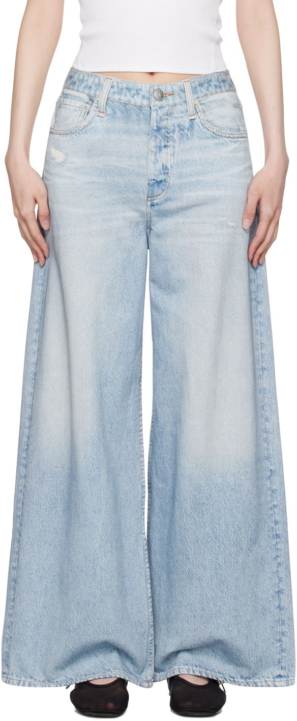 Jeans rag & bone rag & bone Miramar Sofie Ankle Wide-Leg Trousers Blå | WCW24S70078207