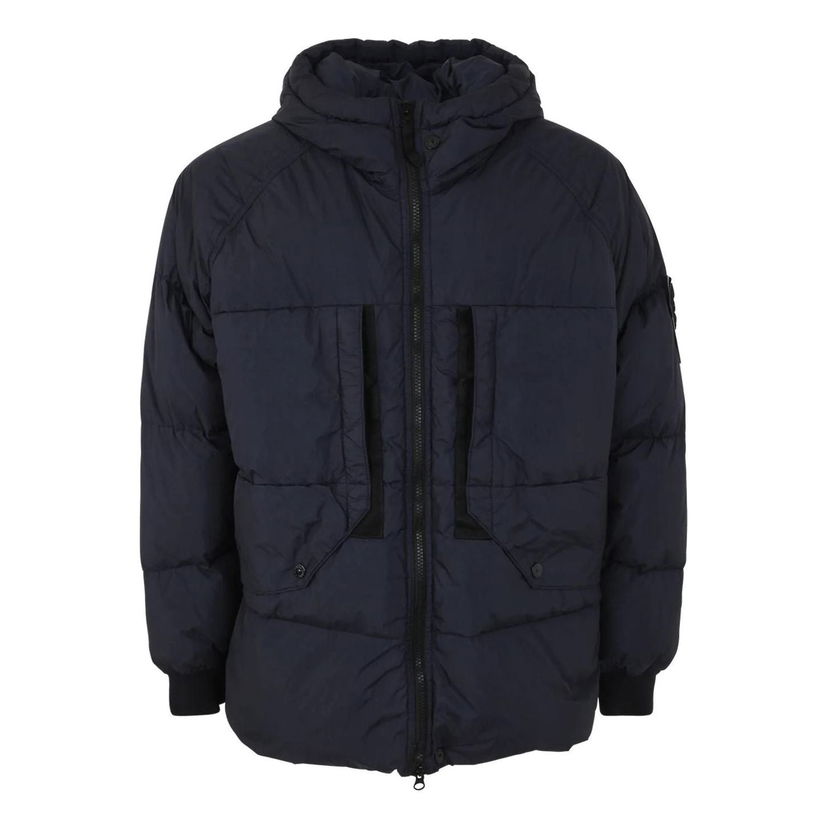 Pufferjacka Stone Island Zip-Up Puffer Jacket Mörkblå | 791540723-V0020