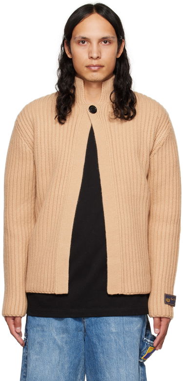 Sweater We11done We11done Stand Collar Knit Cardigan Beige | WD-KC3-22-612-U-BG, 0
