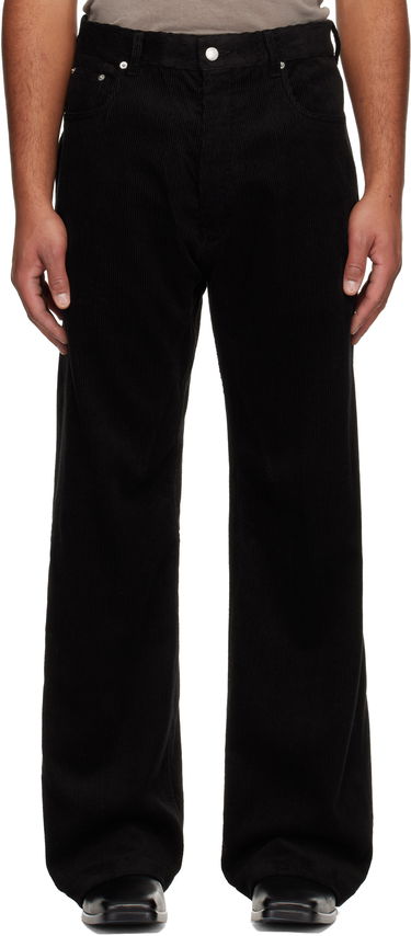 Byxor Rick Owens Corduroy Concordians Geth Trousers Svart | RU02E1333 MLC9, 0