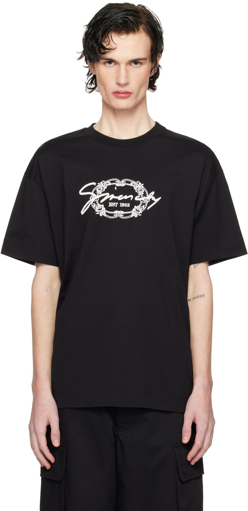 T-shirt Givenchy Medallion Logo T-Shirt Svart | BM71MG3YPK001