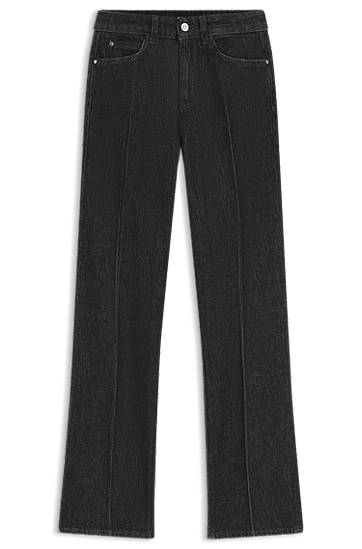 Jeans BOSS Slim-fit marble-structured stretch denim jeans Svart | 50553324, 0