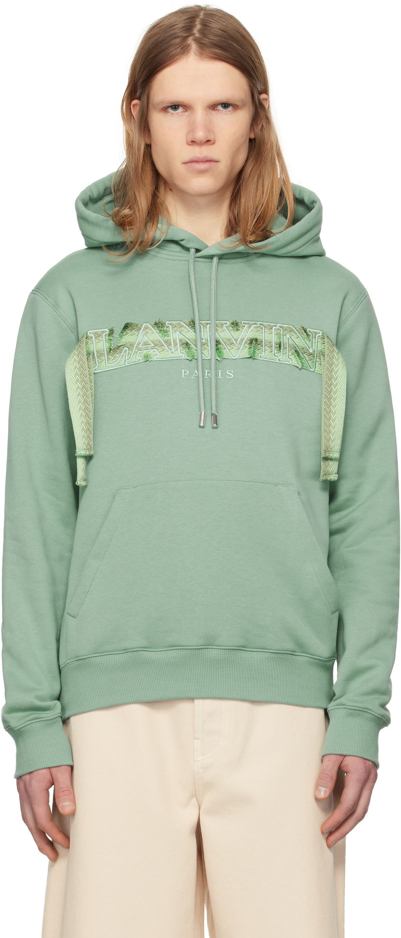 Sweatshirt LANVIN Lanvin Curb Lace Hoodie Grön | RM-HO0001-J199-P25