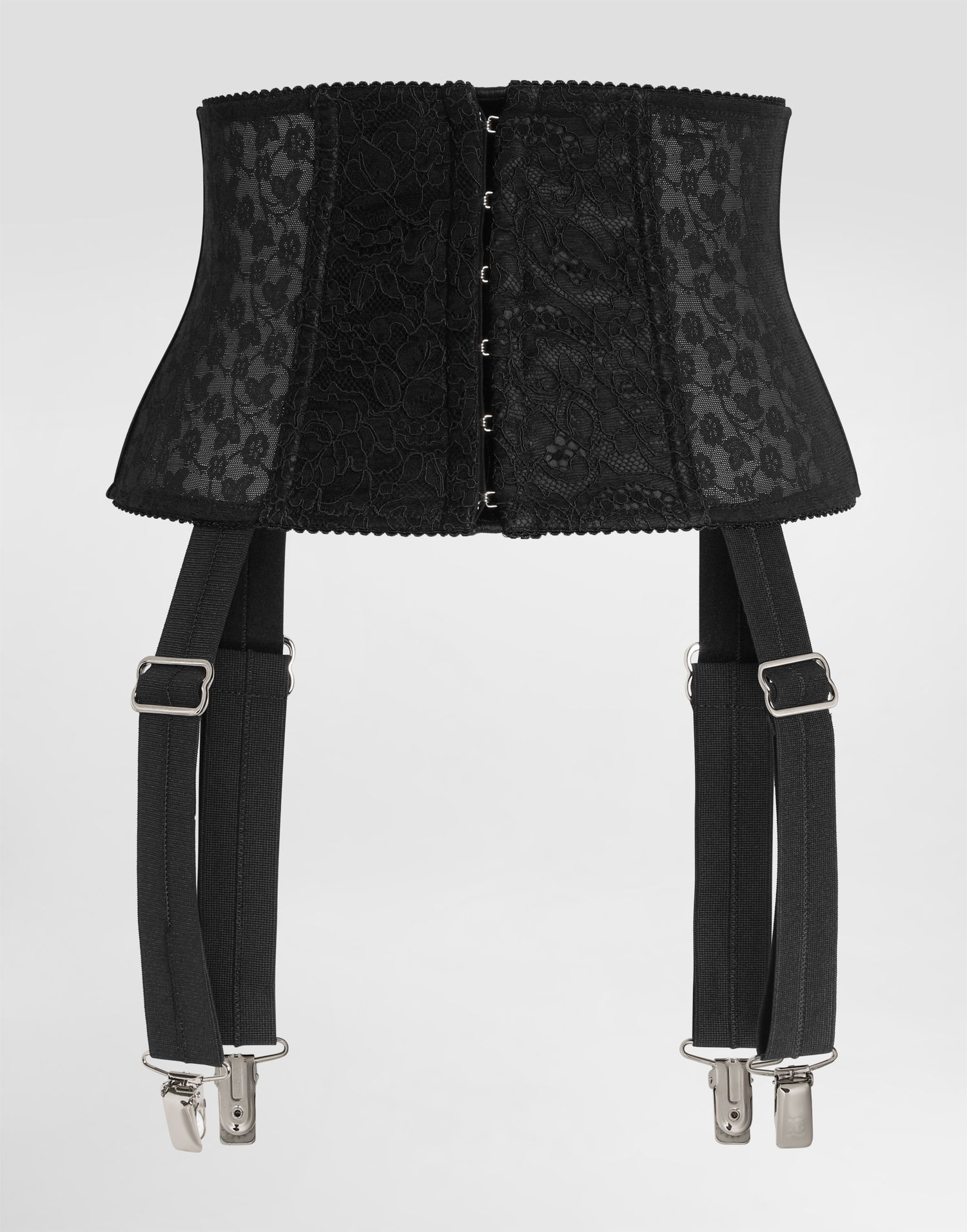 Kropp Dolce & Gabbana Dolce & Gabbana Stretch Marquisette Corset Belt with Garters Svart | FB404AGDC2PN0000, 1