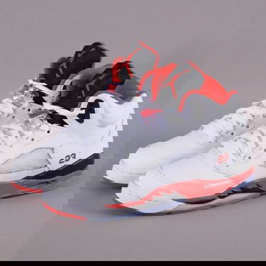 Sneakers och skor Jordan Air Jordan 5 Retro ''Fire Red Black Tongue'' 2013 GS Vit | 440888 120, 1