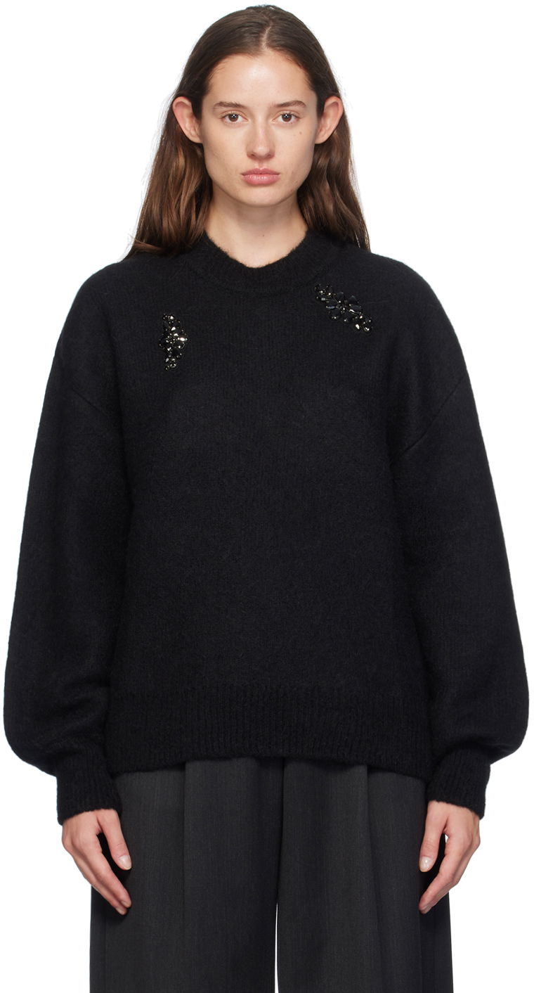 Sweater Simone Rocha Simone Rocha Embellished Sweater Svart | MIMK4WTB 0657