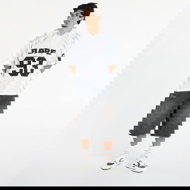 Jersey BAPE Line Camo Jacquard Relaxed Fit Football Jersey Vit | 001CSL801312MWHT, 3