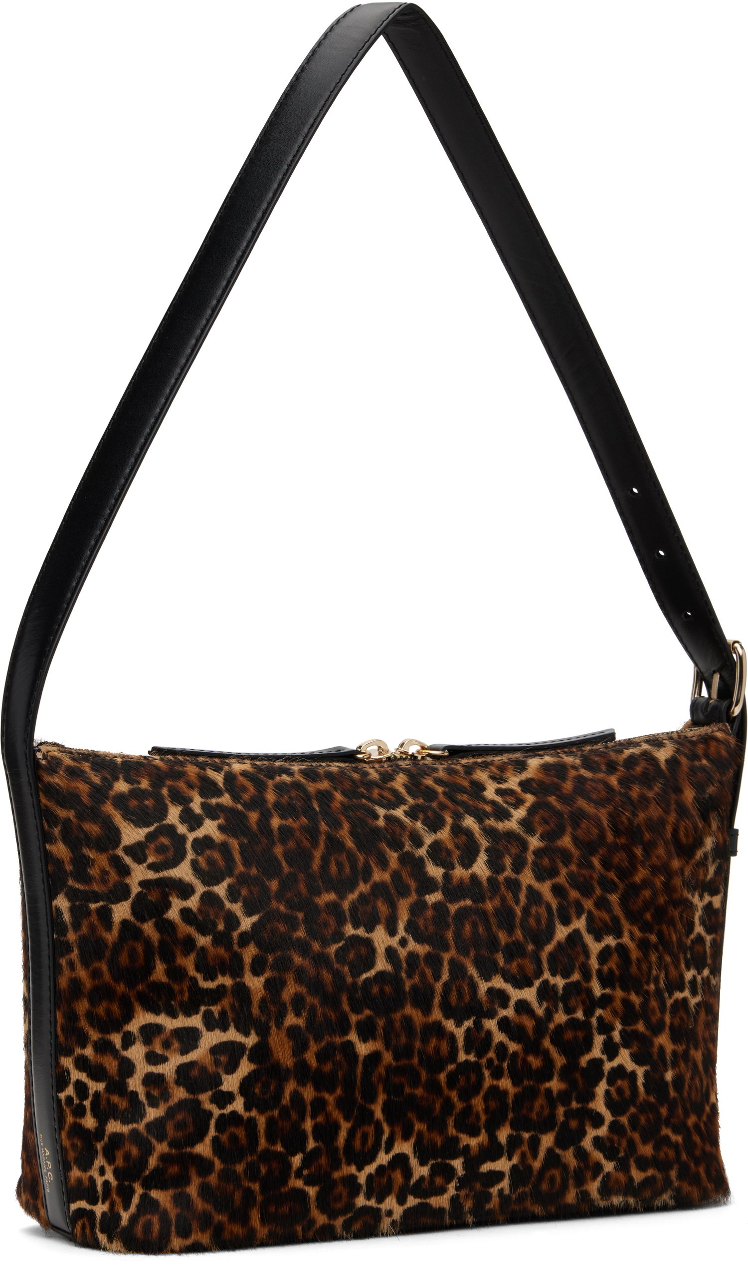 Axelväska A.P.C. Leopard Print Shoulder Bag Brun | PXCAU-F61974, 1