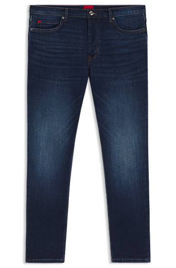 Jeans BOSS Tapered-Fit Stretch Denim Jeans Blå | 50517544