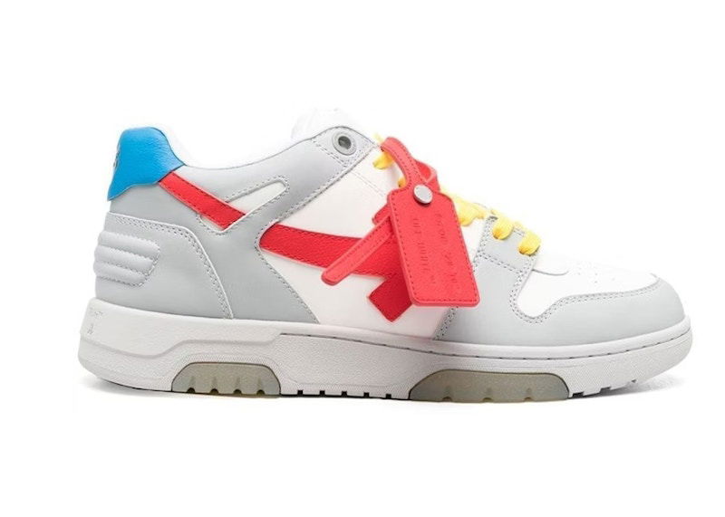 Sneakers och skor Off-White Out Of Office OOO Low Tops Grey Red Yellow Grå | OMIA189F22LEA0010925, 0