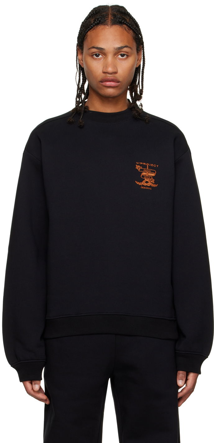 Sweatshirt Y/PROJECT Embroidered Sweatshirt Svart | SWEAT52-S25