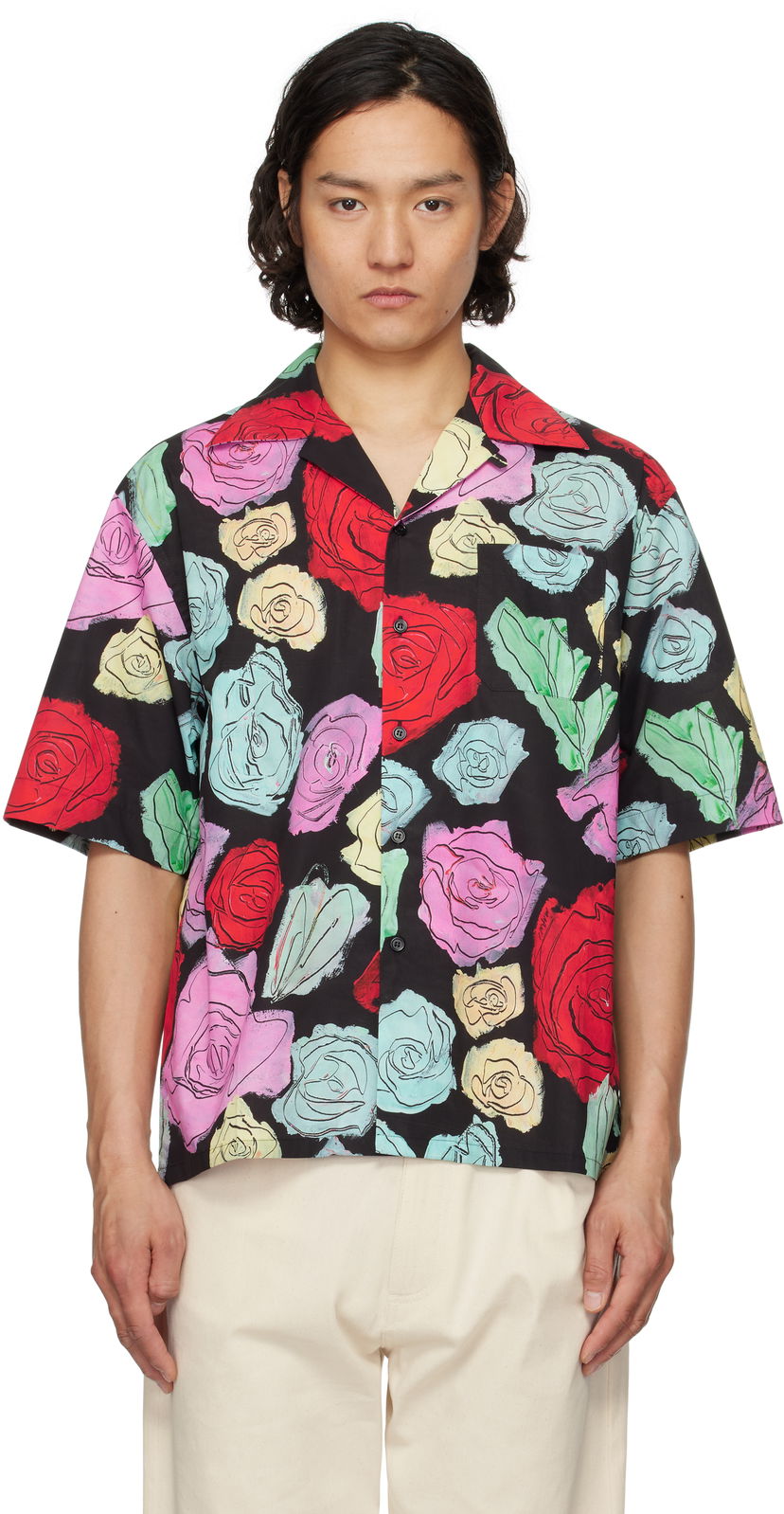Skjorta Marni Marni Orion Print Bowling Shirt Svart | CUMU0213A5 UTC506