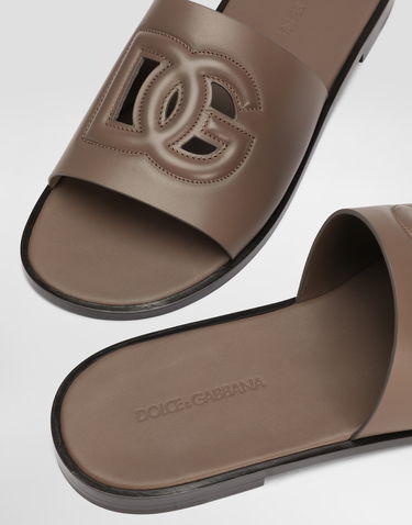 Tillbehör Dolce & Gabbana Dolce & Gabbana Calfskin Slides Beige | A80397AO6028K327, 3