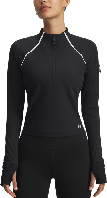 T-shirt Under Armour Velociti Pro CW Long-Sleeve Half Zip Top with Thumbholes and Arm Pocket Svart | 6004015-001, 0