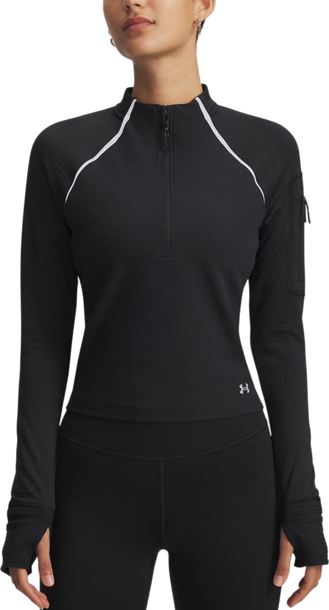 T-shirt Under Armour Velociti Pro CW Long-Sleeve Half Zip Top with Thumbholes and Arm Pocket Svart | 6004015-001