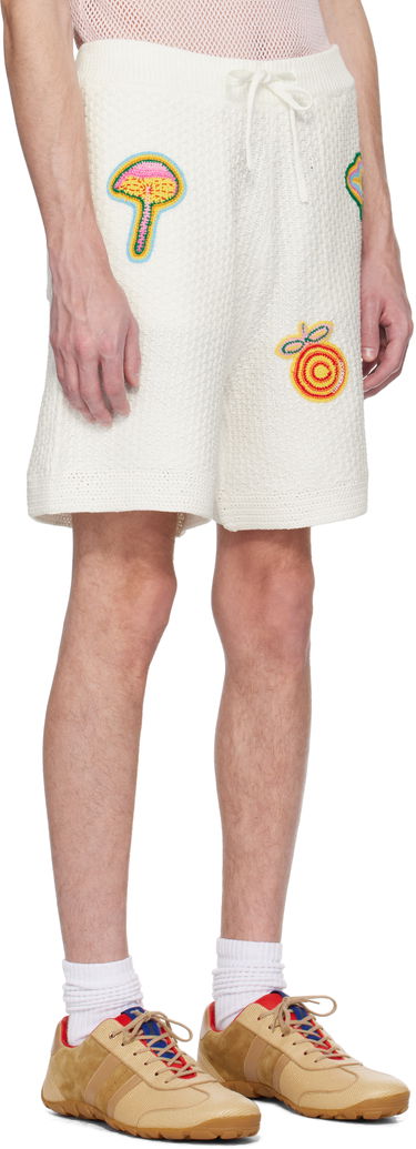 Shorts Casablanca Casablanca Motif Crochet Shorts Vit | MS25-KW-916-01, 1