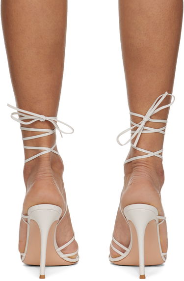 Skovård Gianvito Rossi Gianvito Rossi Nappa Lace-Up Heeled Sandals Vit | G32511-15RIC-NAP, 1