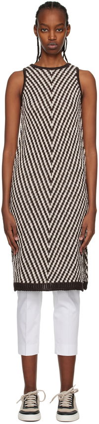 Max Mara Chevron Knit Midi Dress