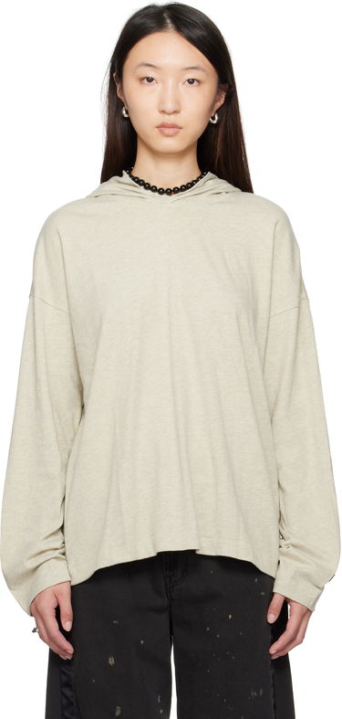 Sweatshirt Fear of God Fear of God ESSENTIALS Long Sleeve Hoodie Beige | 125SP257042FW, 0