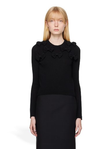 Sweater Valentino Bows Sweater Svart | 3B0KC51L8B4