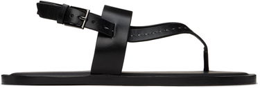 Sneakers och skor Max Mara Leather Thong Sandals Svart | 2414521012600, 0